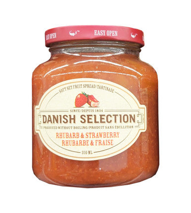 Danish Selection Rhubarb & Strawberry Fruit Spread, 310mL/10.8 oz. Jar Front