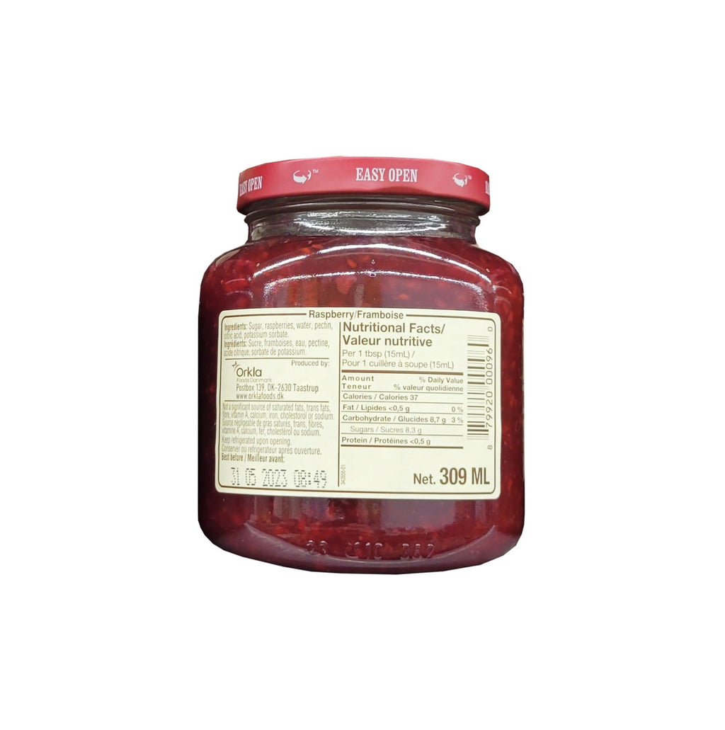 Danish Selection Raspberry Fruit Spread, 309mL/10.8 oz., Jar {Imported from Canada}