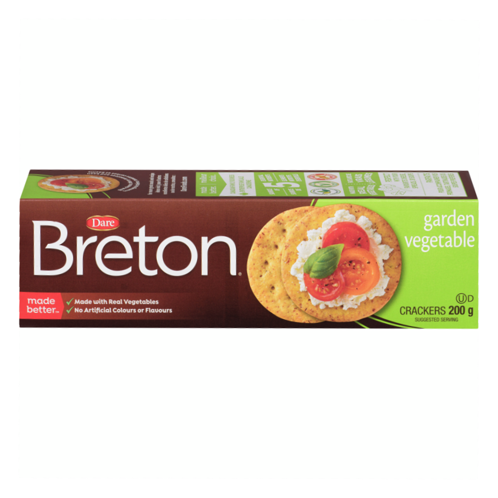 Dare Breton Garden Vegetable Crackers, 200g/7 oz. Box {Imported from Canada}
