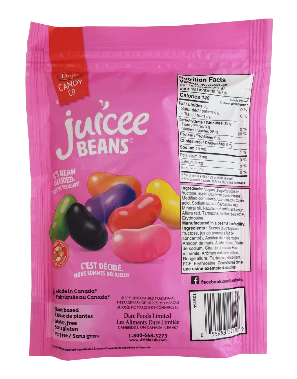 Dare Juicee Beans, Jelly Beans, 500g/17.5 oz. Bag