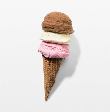 Dare Mallow Neapolitan marshmallows styled with ice cream cone – Canadian soft candy