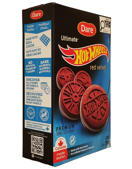 Dare Ultimate Red Velvet Hot Wheels Sandwich Cookies 290g alternate angle view