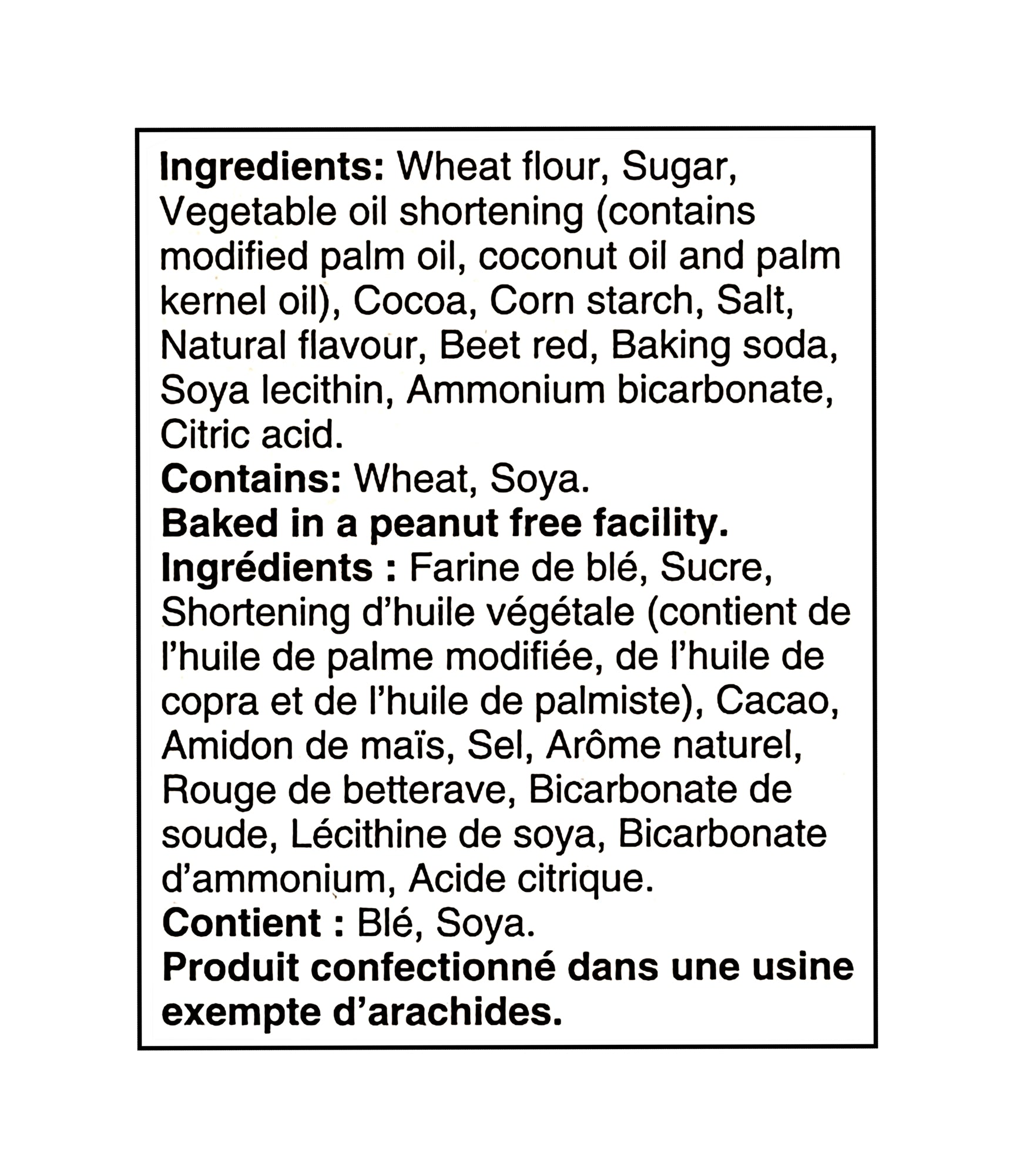 Dare Ultimate Red Velvet Sandwich Cookies Hot Wheels 290g ingredients list