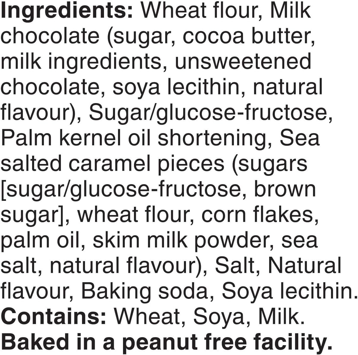 Dare Bear Paws Crunchy Caramel Crunch Cookies, 240g/8.4 oz, 1 Box Ingredients