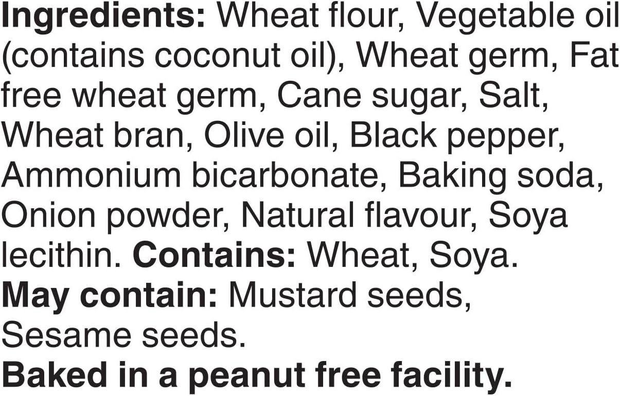 Dare Breton Cracked Pepper & Olive Oil Crackers, 200g/7 oz. Box Ingredients