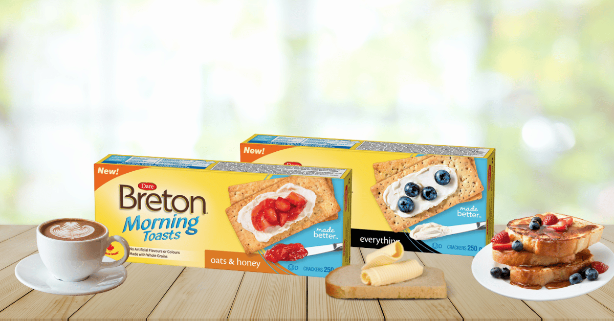 Dare Breton Morning Toasts Everything Crackers, 225g