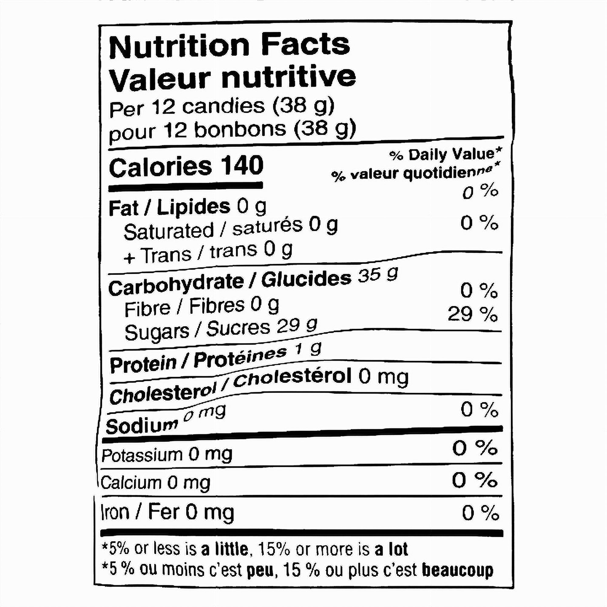 Dare Mallow Tropical Banana marshmallows 150g nutrition facts panel