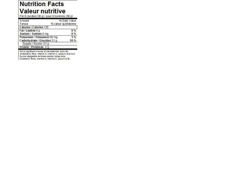 Dare Real Fruit Gummies, Fruit Medley, 180g (6.3oz) Nutrition Facts Label