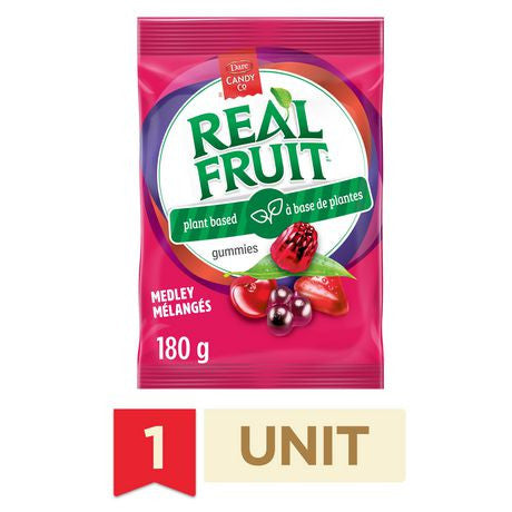 Dare Real Fruit Gummies, Fruit Medley, 180g (6.3oz) Units