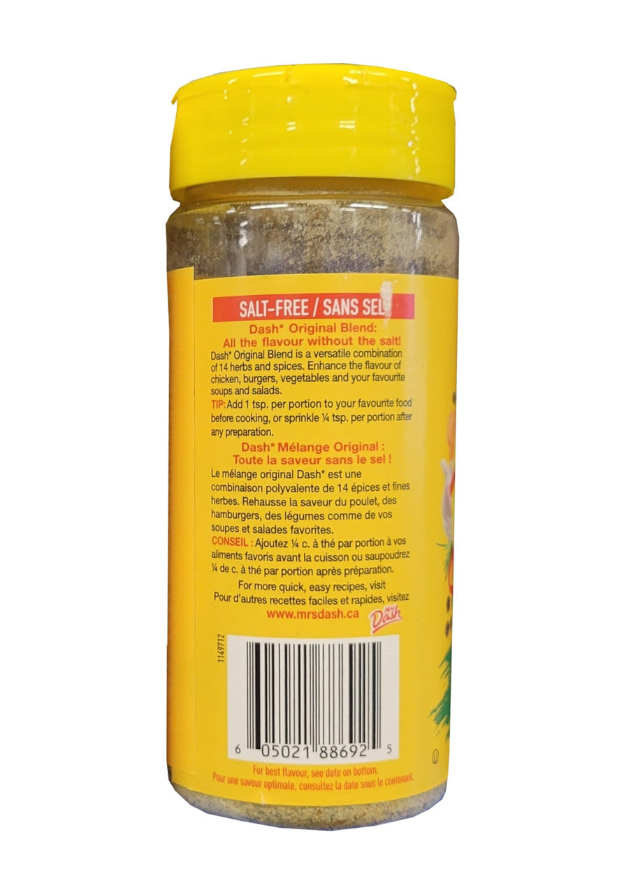 Dash Salt-Free Original Blend Seasoning, 192g/6.7 oz., Bottle {Imported from Canada}