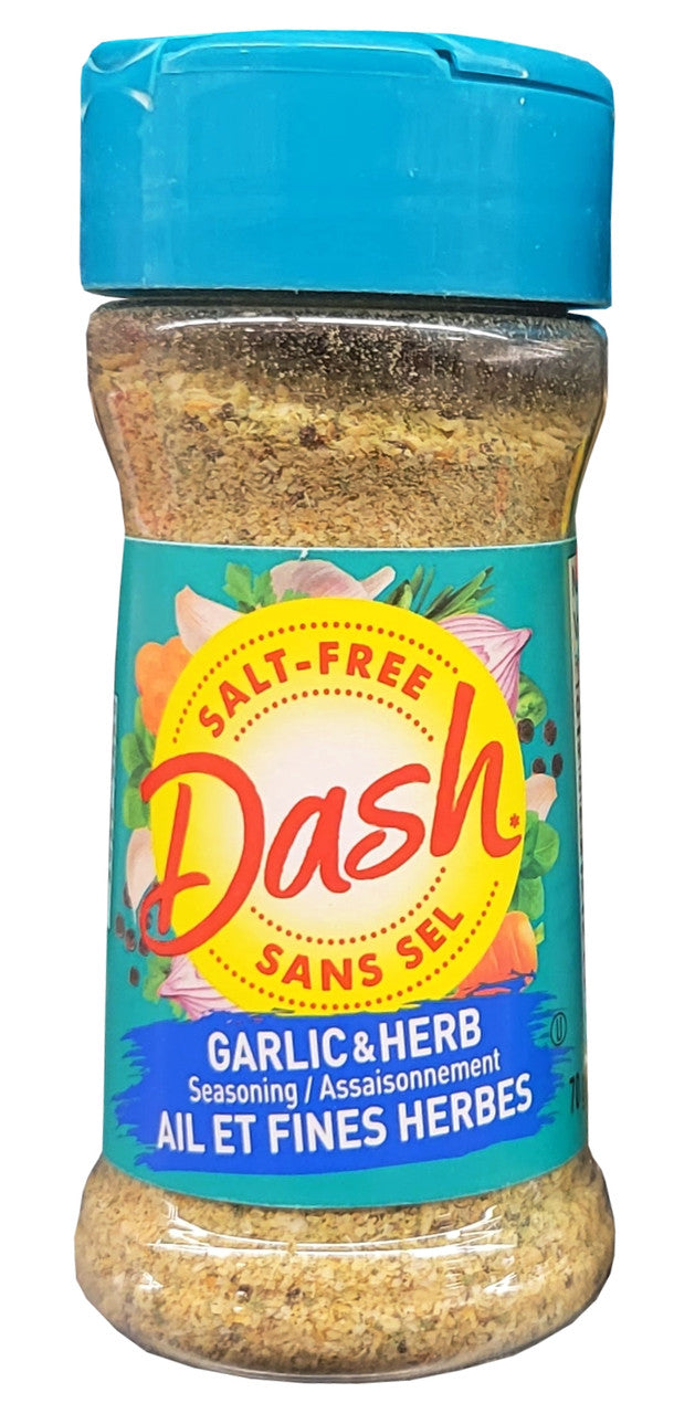 Dash Salt-Free Garlic & Herb Seasoning, 70g/2.4 oz., Bottle {Imported from Canada}