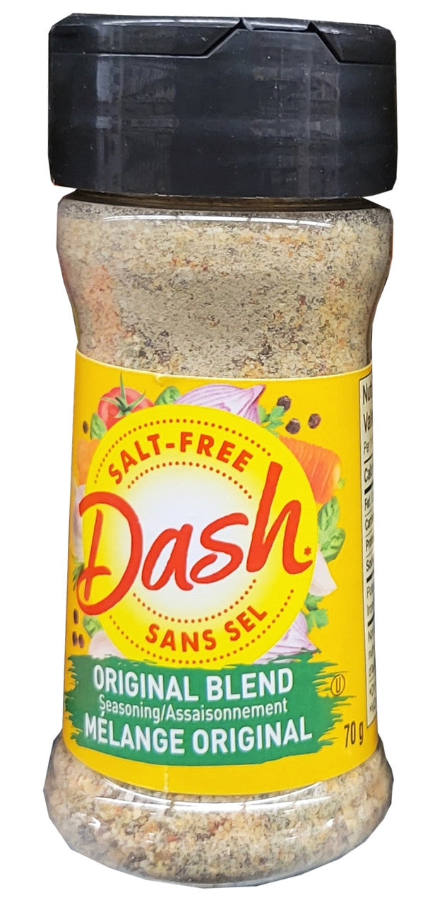 Dash Salt-Free Original Blend Seasoning, 70g/2.4 oz., Bottle {Imported from Canada}