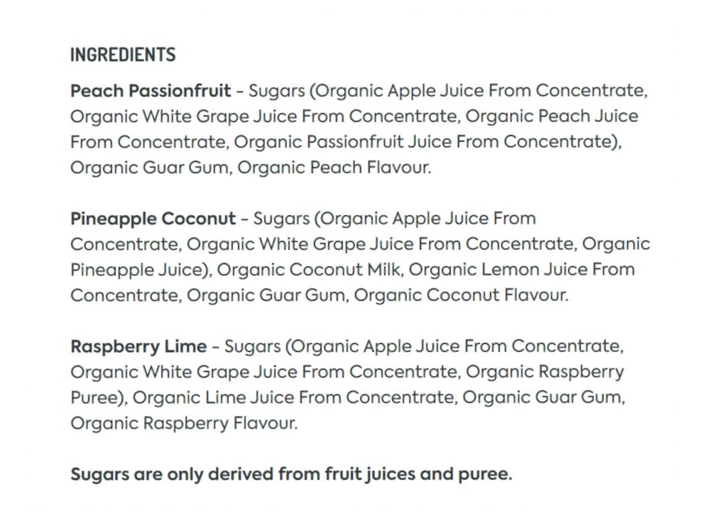 DeeBees Organic Superfruit Freezies, Tropical Flavors, 10 x 40ml/1.4 fl. oz.