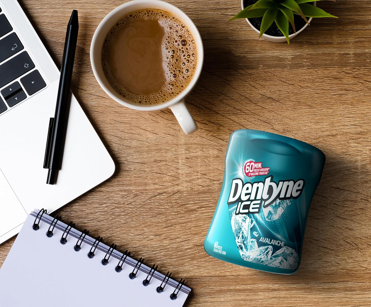 Dentyne Ice Avalanche sugar-free gum lifestyle shot 360 pieces