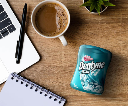 Dentyne Ice Avalanche sugar-free gum lifestyle shot 360 pieces