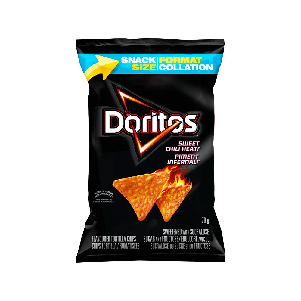Doritos Sweet Chili Heat Snack Size front of Bag