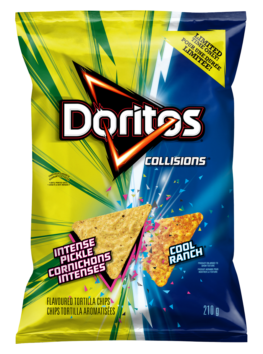 Doritos Collisions Intense Pickle & Cool Ranch Flavored Tortilla Chips, 210g/7 oz