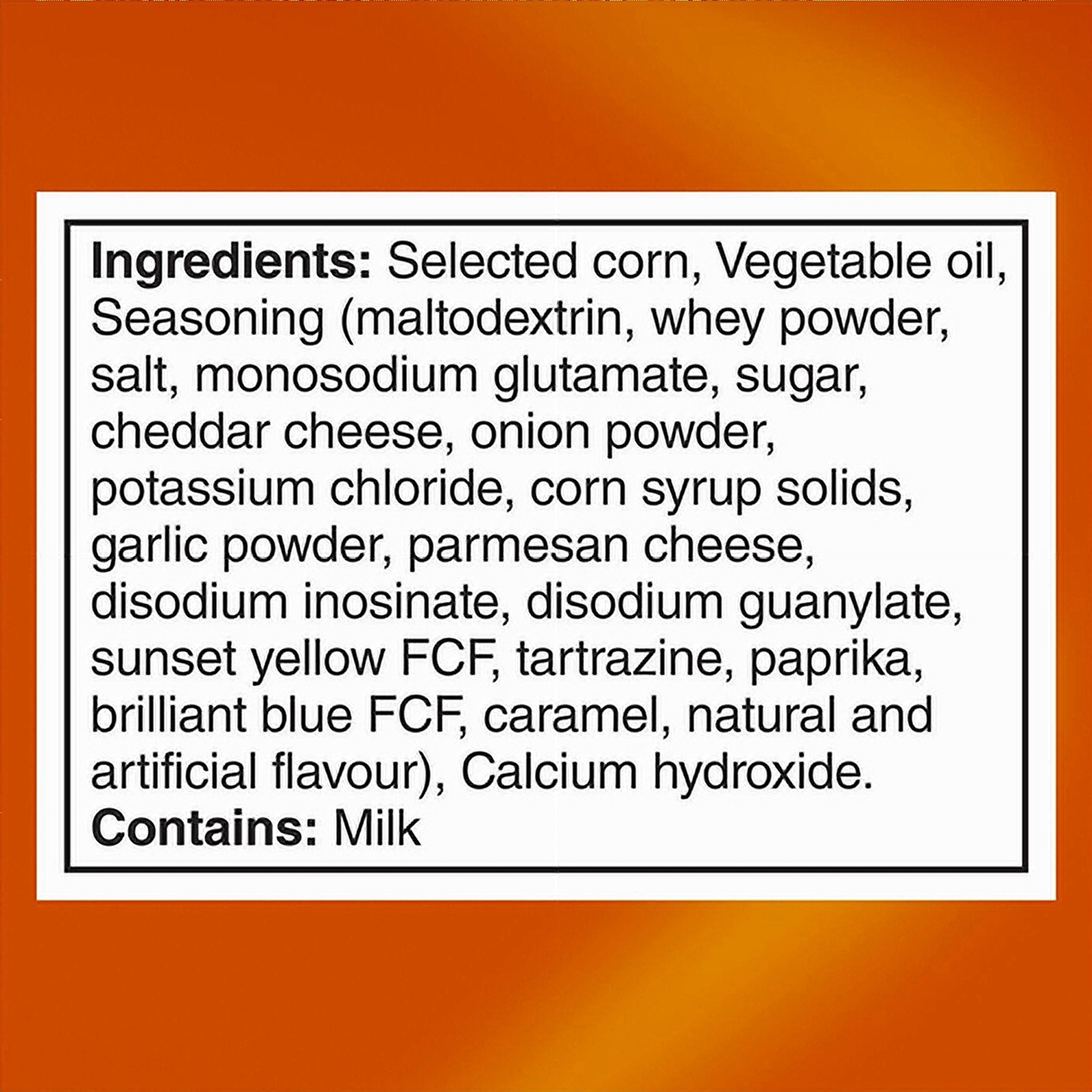 Doritos Zesty Cheese 45g – ingredient list