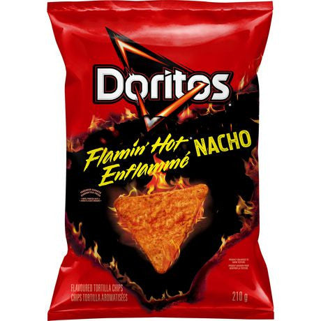 Doritos Flamin' Hot Nacho Tortilla Chips, 210g/7.4 oz. Bag