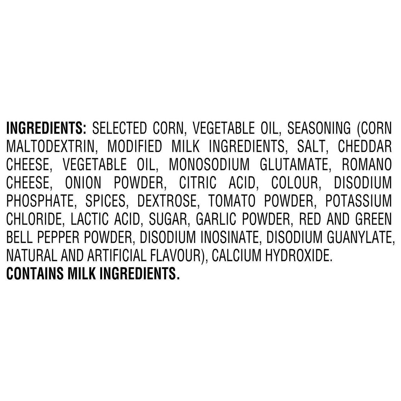 Doritos Flamin' Hot Nacho Tortilla Chips, 210g/7.4 oz. Ingredients