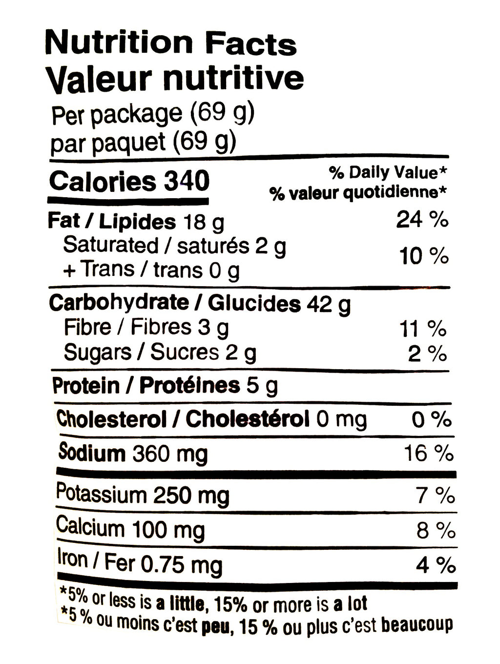 Doritos Late Night Fully Loaded Nachos Flavored Tortilla Chips, 69g/2.4 oz., nutrition facts label.