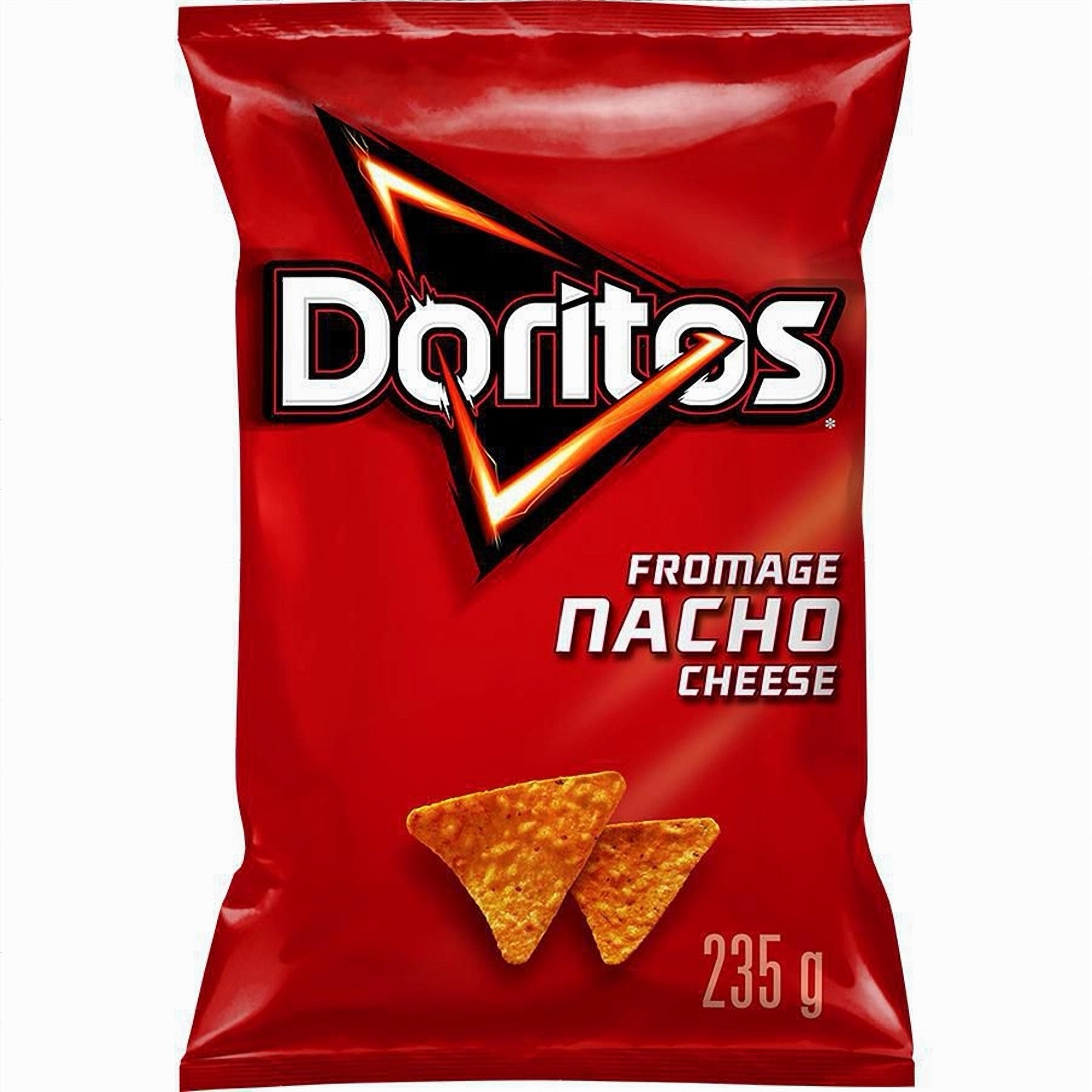 Doritos Nacho Cheese Tortilla Chips 235g bag front view