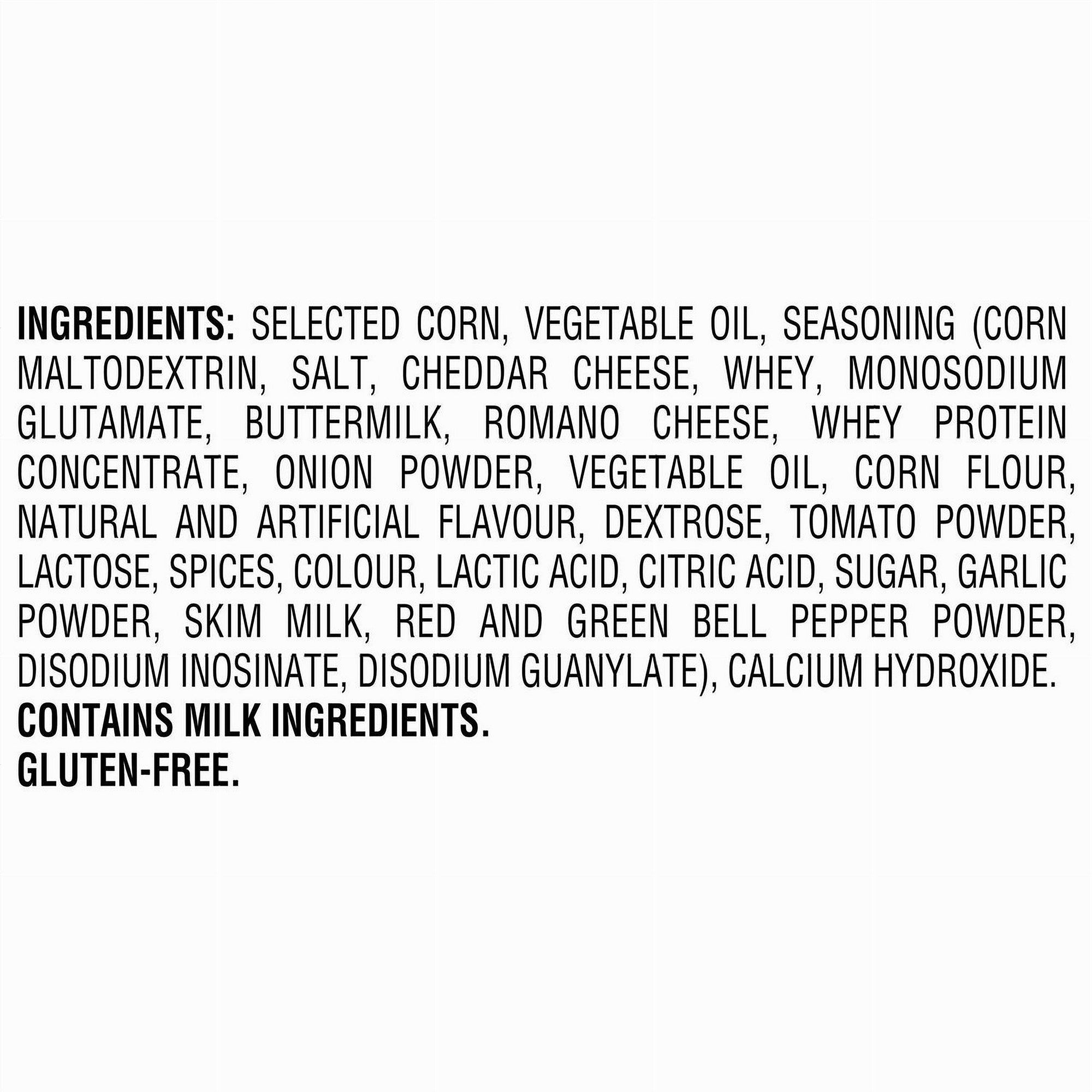 Doritos Nacho Cheese 235g ingredients label English