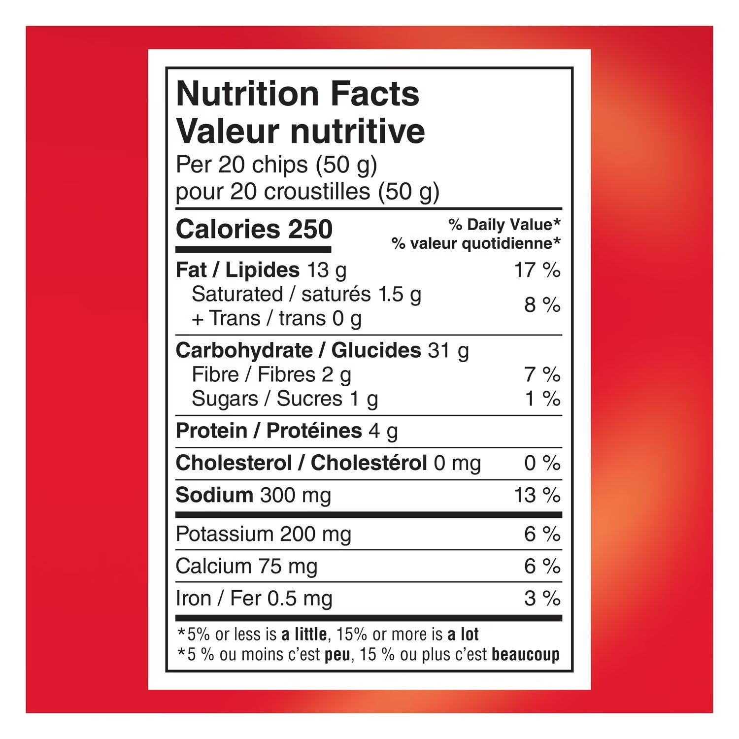 Doritos Nacho Cheese 400g nutrition facts panel