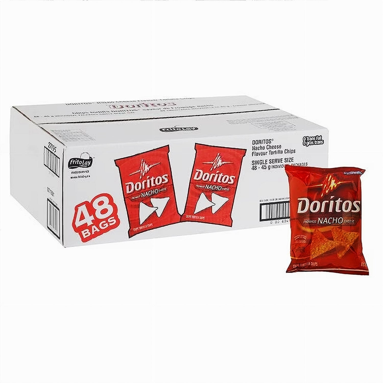 Doritos Nacho Cheese 48x45g case angle view