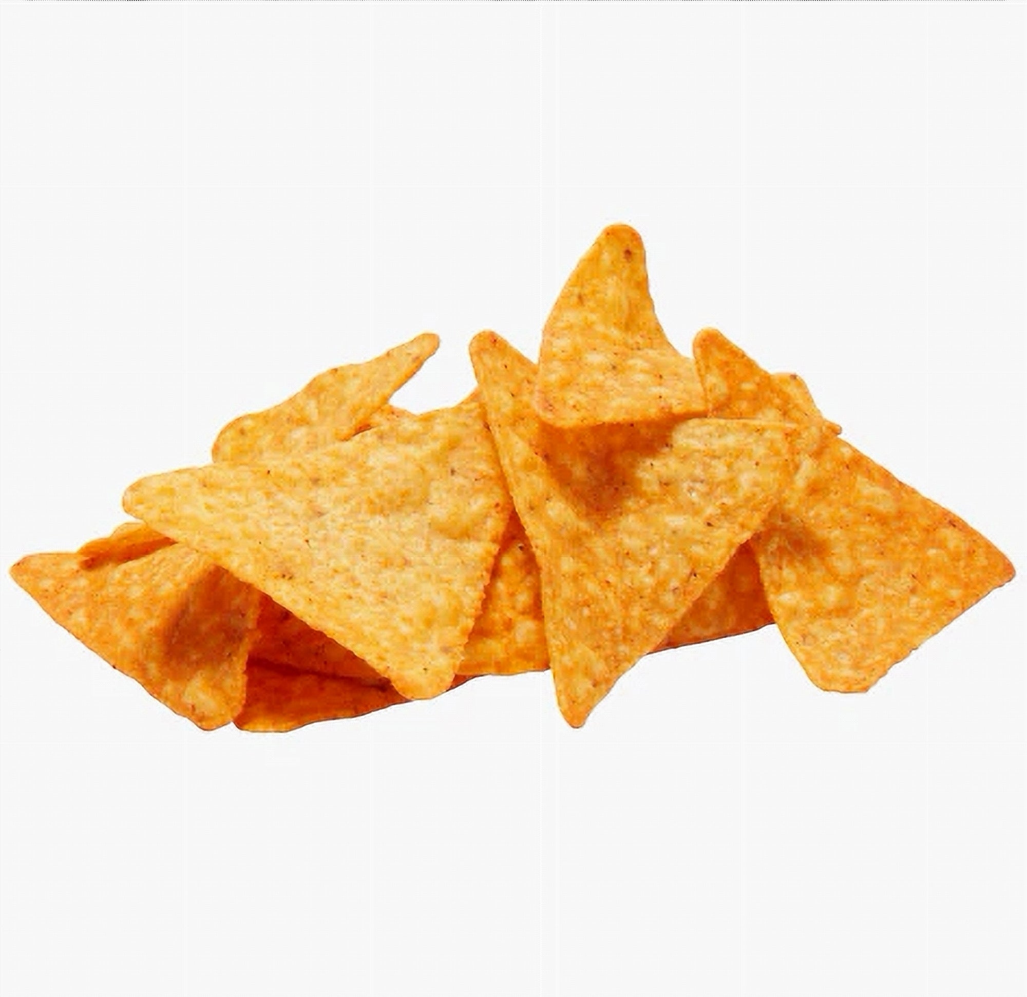 Doritos Nacho Cheese chips piled out of 72g bag