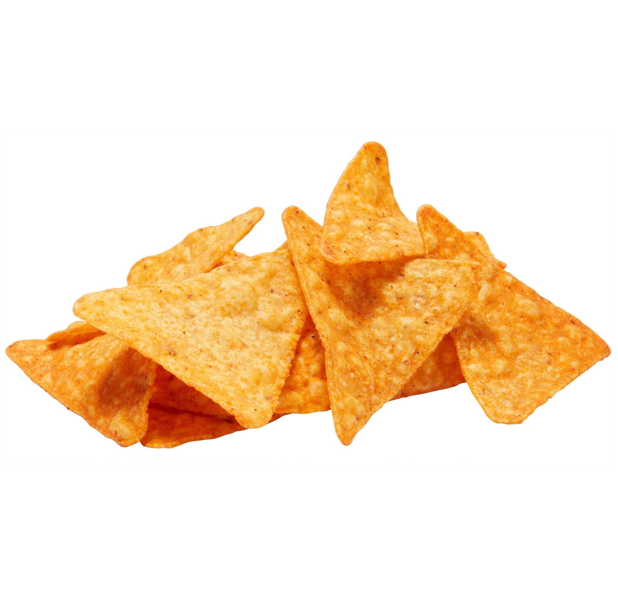 Doritos Nacho Cheese chips piled out of 730g bag
