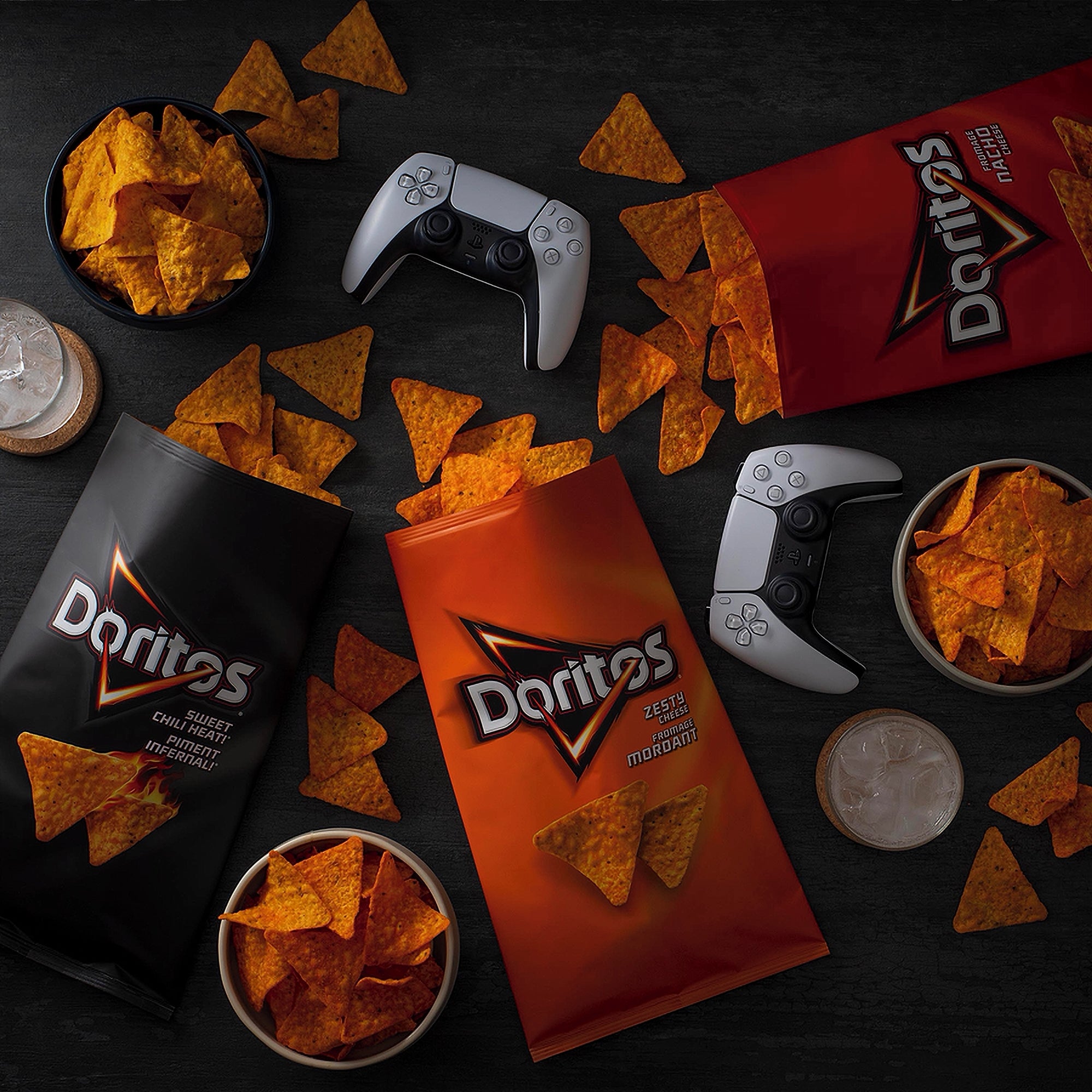 Doritos Nacho Cheese 730g bag lifestyle photo