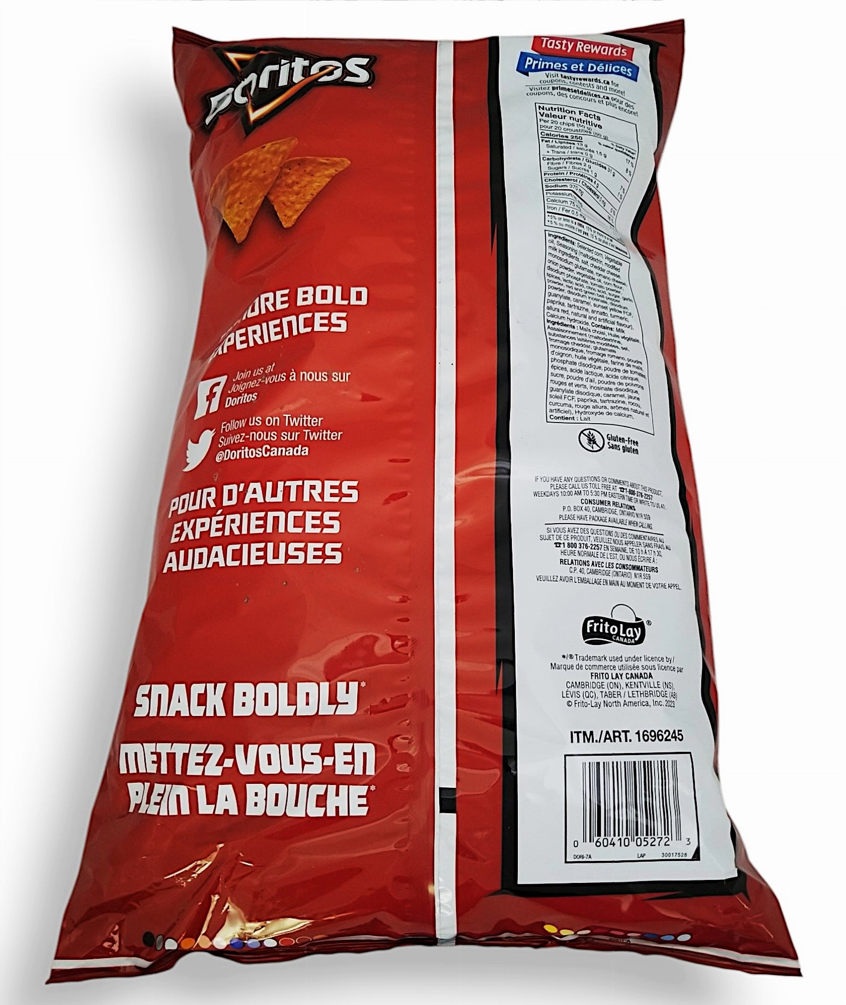 Doritos Nacho Cheese 730g UPC barcode