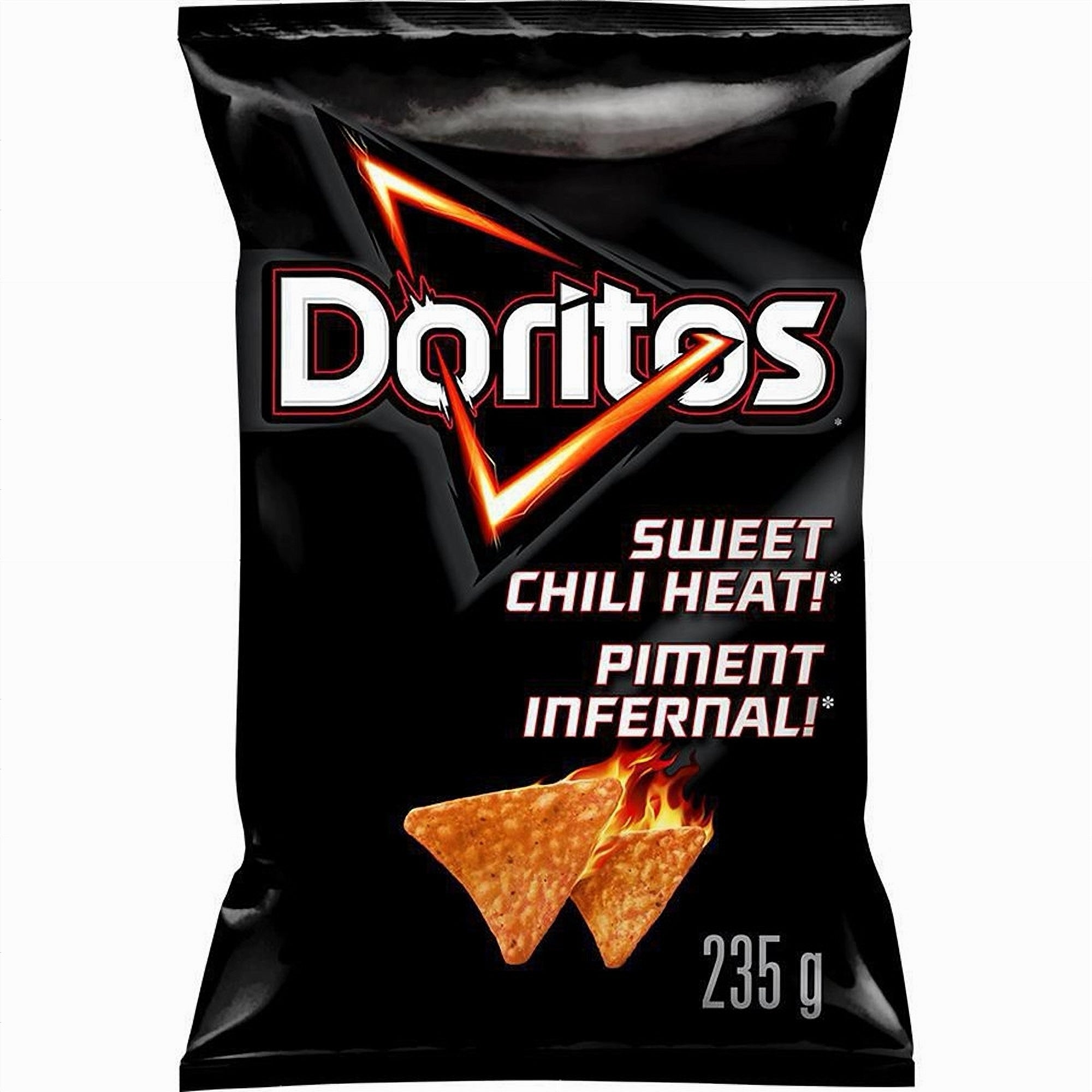 Doritos Sweet Chili Heat Tortilla Chips 235g bag front view
