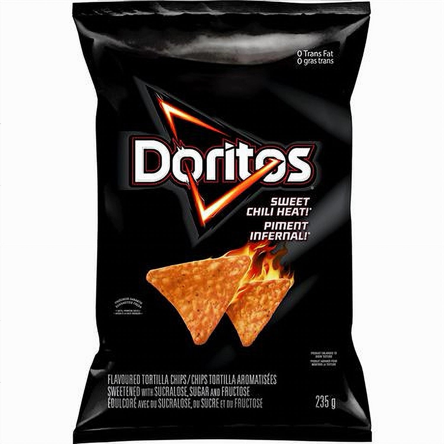 Doritos Sweet Chili Heat Tortilla Chips 235g bag front view alternate