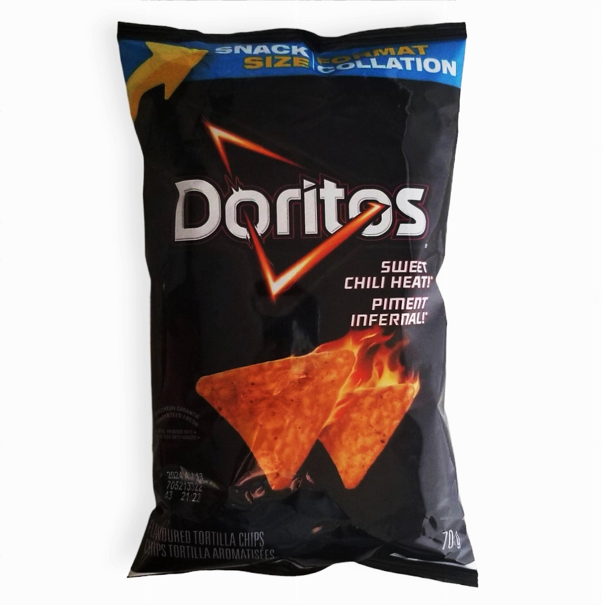 Doritos Sweet Chili Heat 70g bag front view second alternate