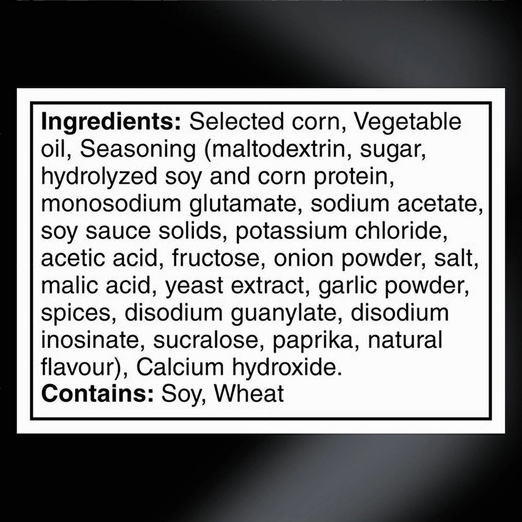 Doritos Sweet Chili Heat 72g ingredients label