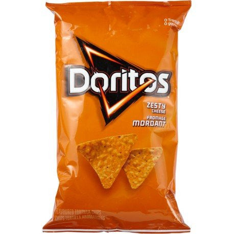 Doritos Zesty Cheese Tortilla Chips 255g - Front