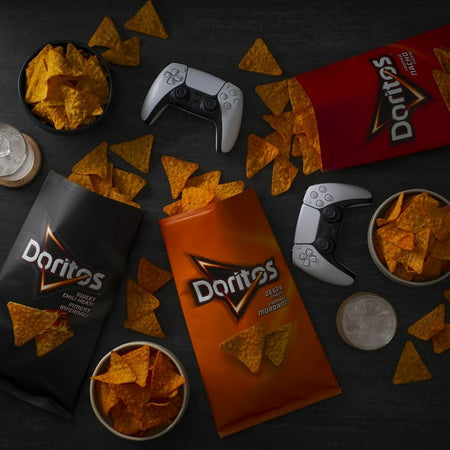 Doritos Zesty Cheese Tortilla Chips 255g while Gaming