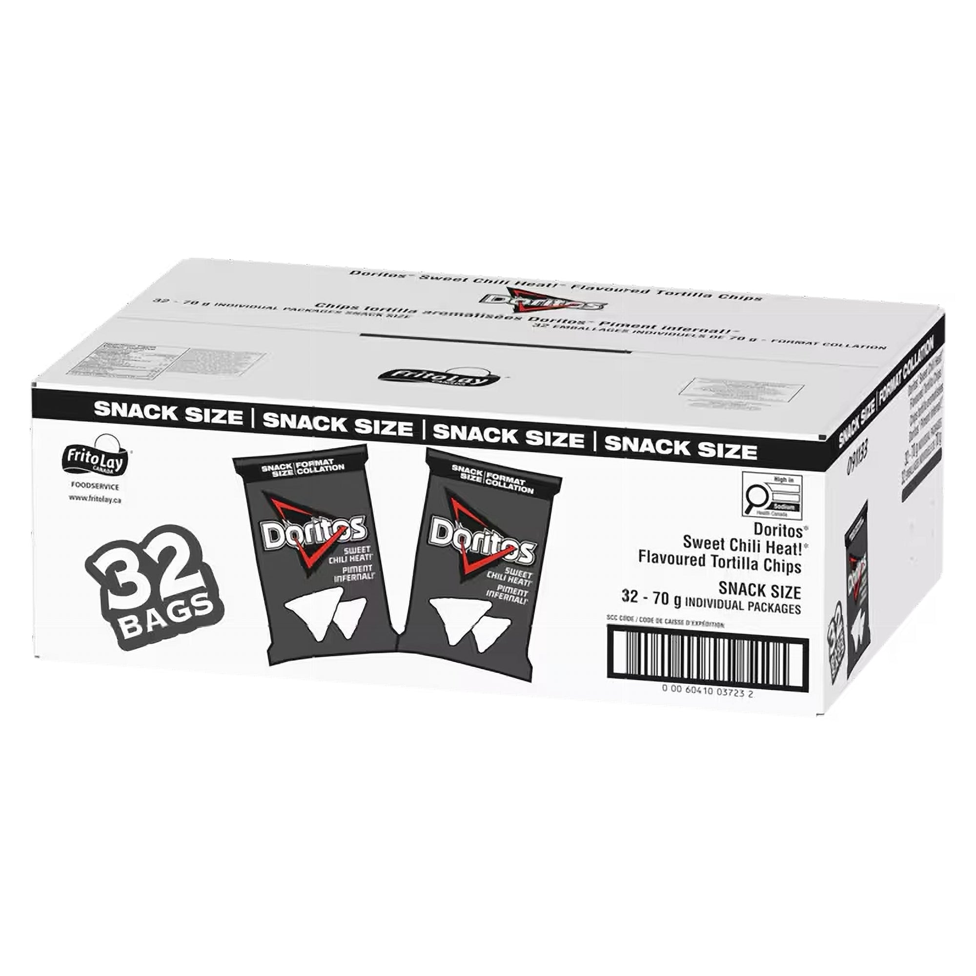 Doritos Sweet Chili Heat 32x70g bulk case angle view alternate