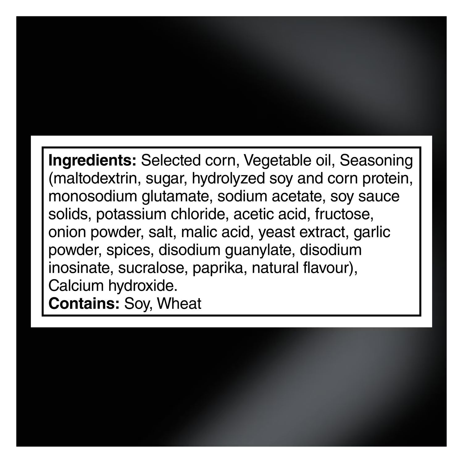 Doritos Sweet Chili Heat 45g ingredients label English