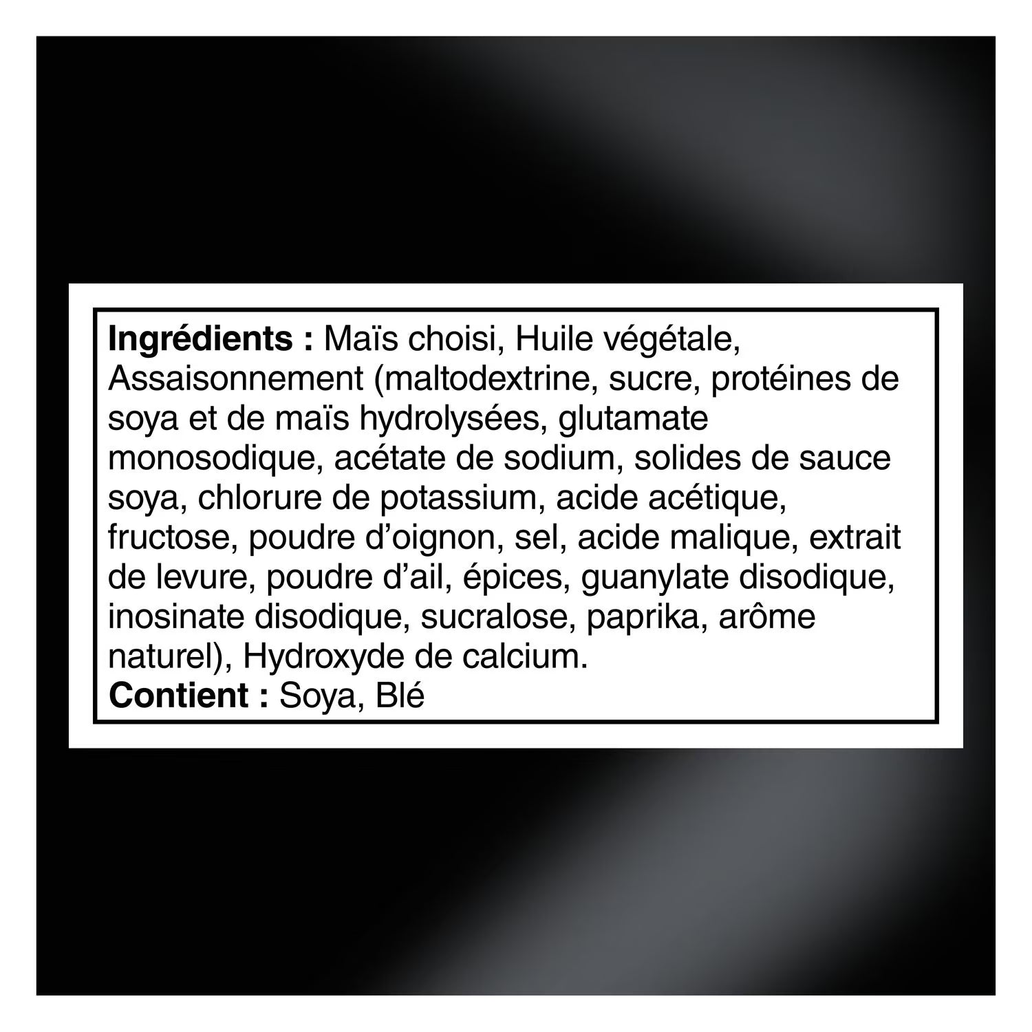 Doritos Sweet Chili Heat 45g ingredients label French