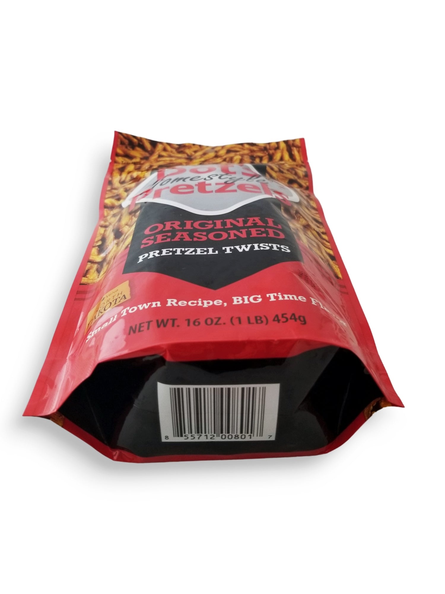 Dot's Original Homestyle Pretzel Twists, 454g, bottom of bag.