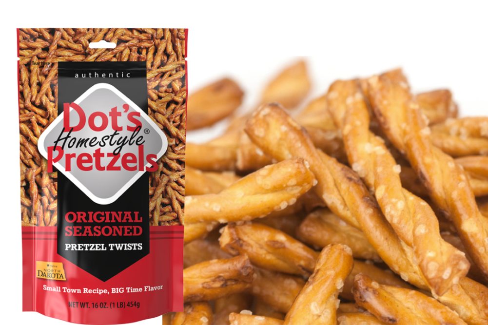 Dot's Original Homestyle Pretzel Twists, 454g, picture of pretzels.