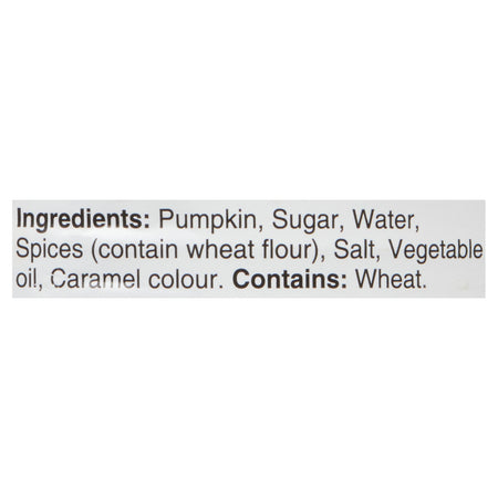 E.D. Smith Pumpkin Pie Filling, 540ml/18.9 oz. Can Ingredients