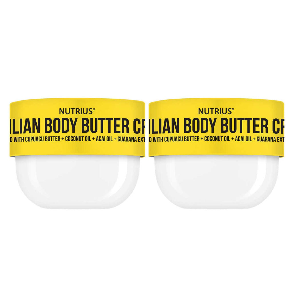 Nutrius Brazilian Body Butter Cream, 2 x 177mL/6 fl. oz. Jars {Imported from Canada}