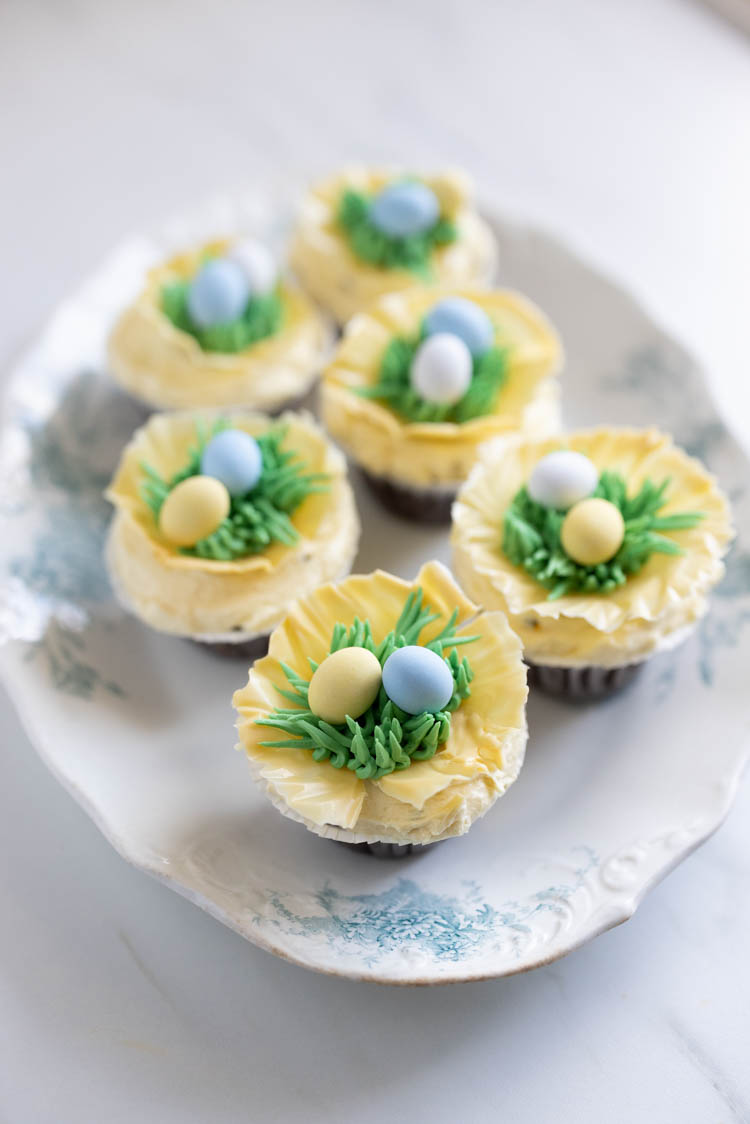 Cadbury Mini Easter Eggs on cupcakes