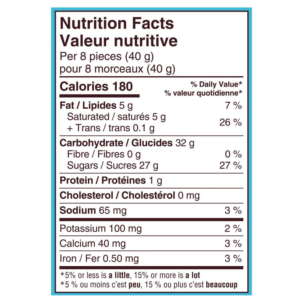 Eggies made with Whoppers – 340g (12 oz) Bag Nutrition Facts