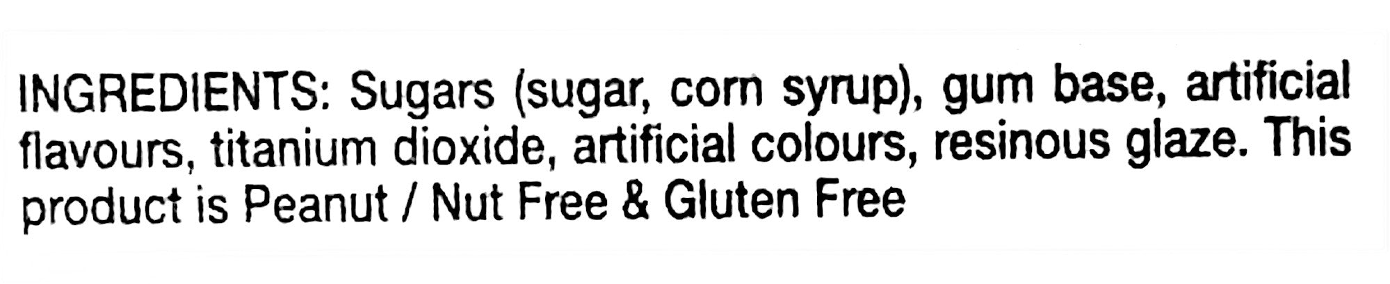 Espeez Gold Mine Nugget Bubble Gum, 12 units (56g), 672g, ingredients label.