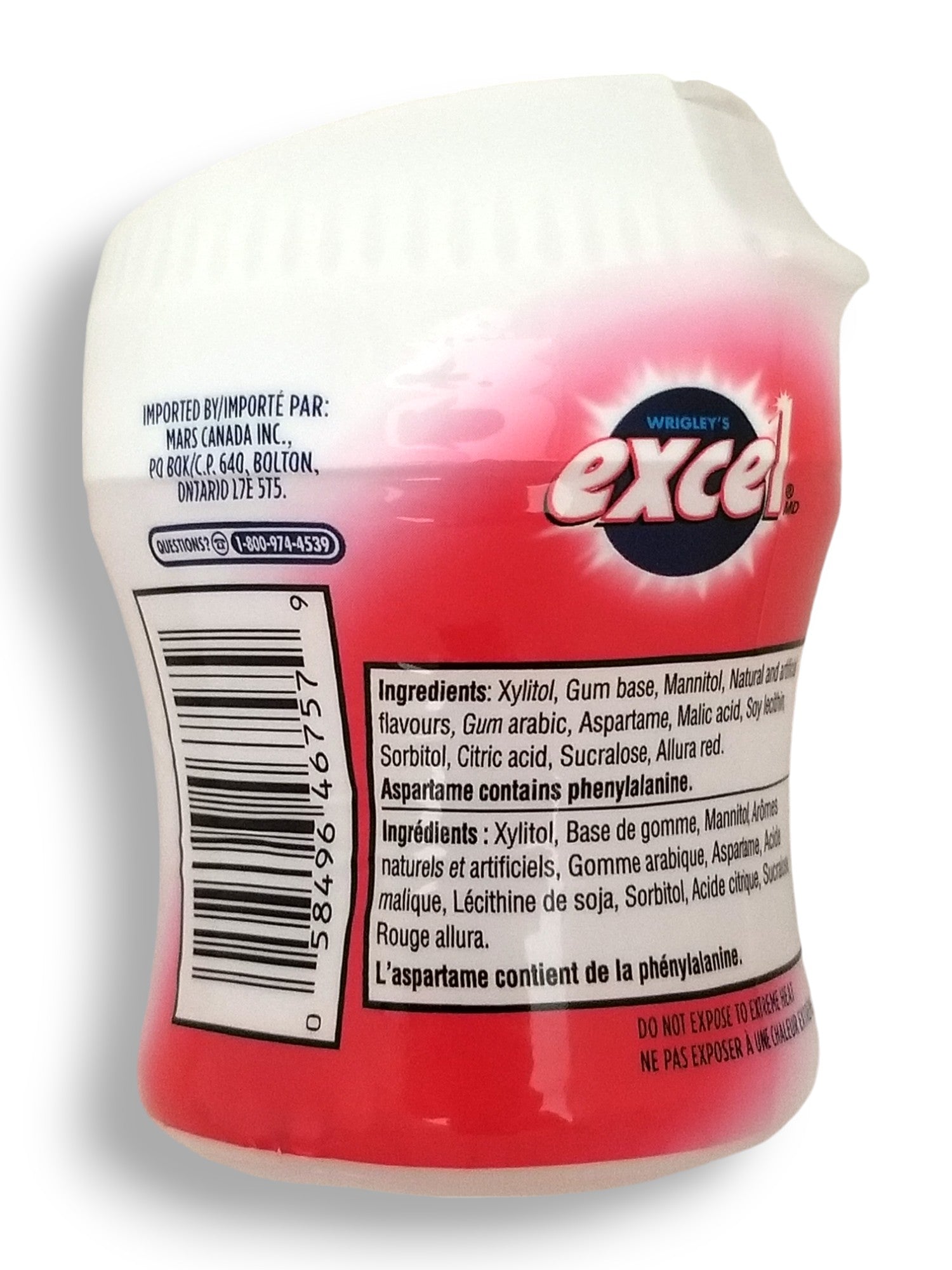 Excel Sugar-Free Gum, Refreshers Strawberry Flavored, 40pc, 80g/2.8 oz., Bottle